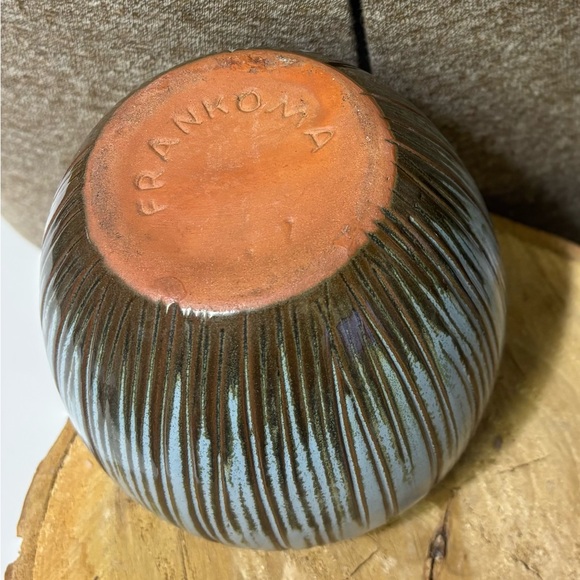 Vintage “Frankoma” T7 Tiki Coconut Mug-Turquoise/Blue/Brown color-Ceramic - Picture 7 of 7